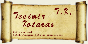Tešimir Kotaraš vizit kartica